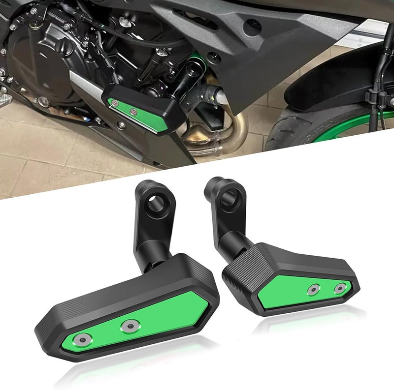 VORILES for NINJA500 Z500 SE Ninja 500 z500 se 2024 2025 Accessories Engine Anti-Fall Protection Cover Motorcycle Body Anti-Fall Block Side Cover Protection Frame Slider Impact Engine Drop pad (Green) - Image 1